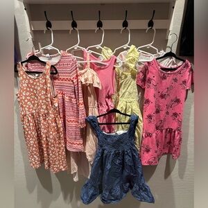 Source Unknown Girls Multi-Color Casual Dress Set with Unicorn Print